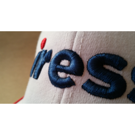 White / Blue Cap Detail