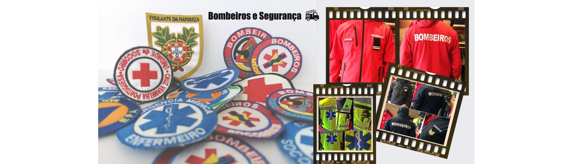 Emblemas Bordados Bombeiros e Segurança - Loja Online - Portes Grátis